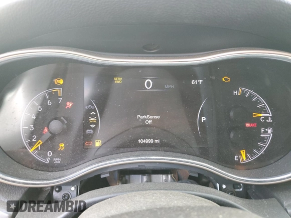 2017 Jeep Grand Cherokee Limited with VIN 1C4RJFBG3HC835019, listed as a Copart auction lot 74795804 with 104,999 mi miles and Salvage title. Bid and sale history available at DreamBid. Image 9.