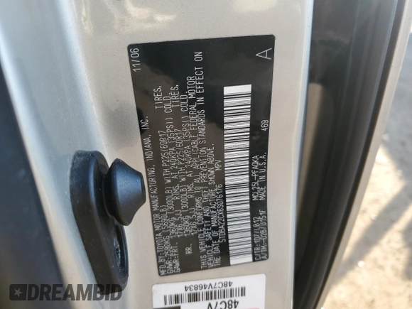 2006 Toyota Sienna XLE with VIN 5TDBA22CX6S076176, listed as a Copart auction lot 50861595 with 64,295 mi miles and Clean Title. Bid and sale history available at carsss.com. Image 15.