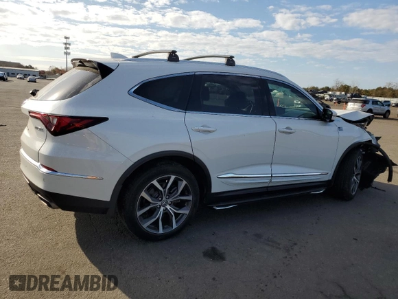 2022 Acura MDX w/Technology Package with VIN 5J8YE1H44NL014265, listed as a Copart auction lot 78062084 with 42,840 mi miles and Salvage Title. Bid and sale history available at carsss.com. Image 3.