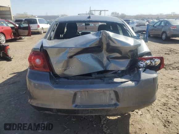 2013 Dodge Avenger SE with VIN 1C3CDZAB6DN517158, listed as a Copart auction lot 47925145 with 193,376 mi miles and Salvage Title. Bid and sale history available at DreamBid. Image 6.
