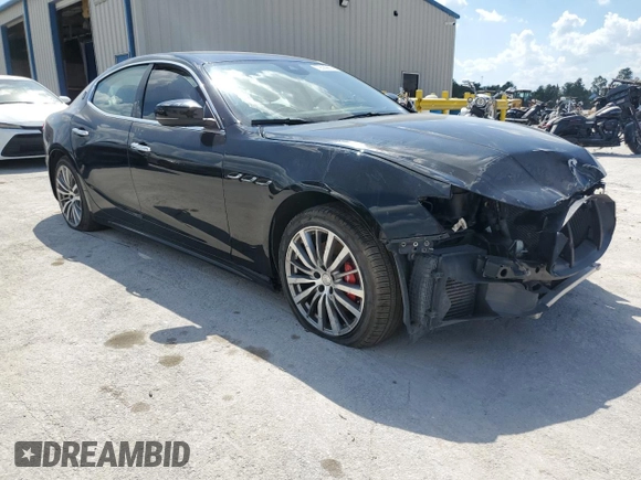 2018 Maserati Ghibli GranSport with VIN ZAM57XSSXJ1300791, listed as a Copart auction lot 72569914 with 103,484 mi miles and Salvage Title. Bid and sale history available at carsss.com. Image 4.