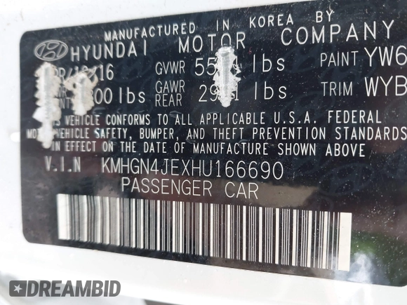 2017 Genesis G80 3.8L z VIN KMHGN4JEXHU166690, wystawiony jako IAAI lot #42322211 z przebiegiem 111 599 mil mil oraz . Historia ofert i sprzedaży dostępna na DreamBid. Obrazek 9.