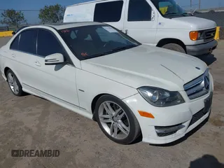 2012 Mercedes-Benz C-Class C 250 Sport with VIN WDDGF4HB5CR223120, listed as a IAAI auction lot 42119994 with 158,098 mi miles. Bid and sale history available at carsss.com. Image 1.