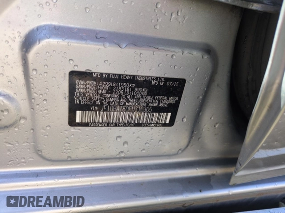 2015 Subaru Impreza Special Sports Premium z VIN JF1GPAT60FH316305, wystawiony jako Copart lot #55332945 z przebiegiem 151 107 mil mil oraz Szkoda całkowita • Salvage title. Historia ofert i sprzedaży dostępna na DreamBid. Obrazek 12.