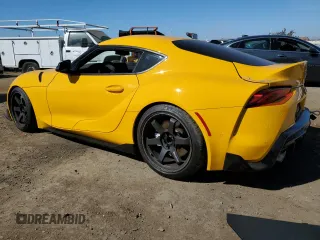 2020 Toyota GR Supra 3.0 with VIN WZ1DB4C09LW022905, listed as a Copart auction lot 75098964 with 14,229 mi miles and Salvage Title. Bid and sale history available at carsss.com. Image 2.