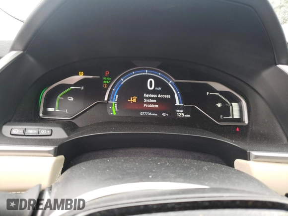 2018 Honda Clarity Plug-In Hybrid with VIN JHMZC5F14JC003638, listed as a Copart auction lot 50515285 with 77,736 mi miles and Salvage Title. Bid and sale history available at carsss.com. Image 9.