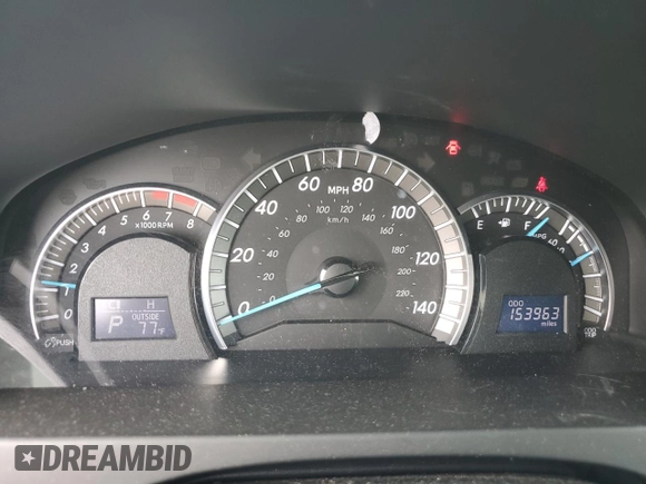 2012 Toyota Camry L with VIN 4T1BF1FK7CU023287, listed as a Copart auction lot 50823585 with 153,963 mi miles and Salvage Title. Bid and sale history available at DreamBid. Image 9.