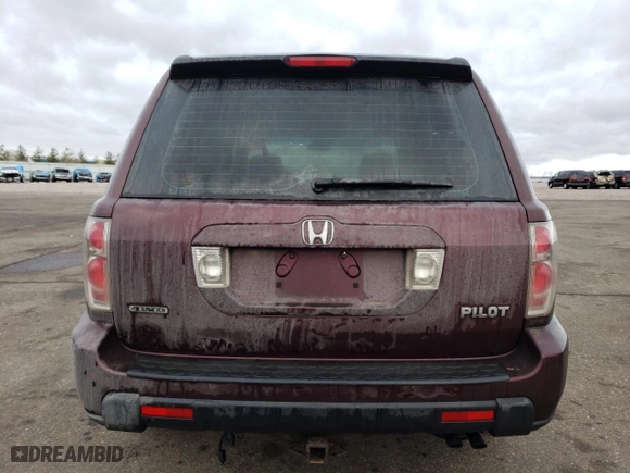 2007 Honda Pilot LX with VIN 5FNYF18137B007055, listed as a Copart auction lot 42397595 with 0 mi miles and Salvage Title. Bid and sale history available at carsss.com. Image 6.