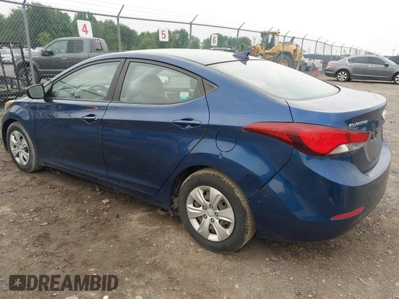 2016 Hyundai Elantra SE with VIN 5NPDH4AE0GH703882, listed as a IAAI auction lot 42483409 with 114,523 mi miles and . Bid and sale history available at DreamBid. Image 3.
