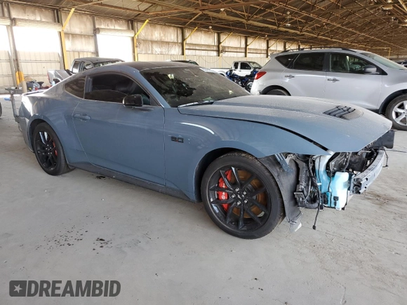 2024 Ford Mustang GT with VIN 1FA6P8CF2R5429568, listed as a Copart auction lot 60471835 with Not provided miles and Salvage title. Bid and sale history available at DreamBid. Image 4.
