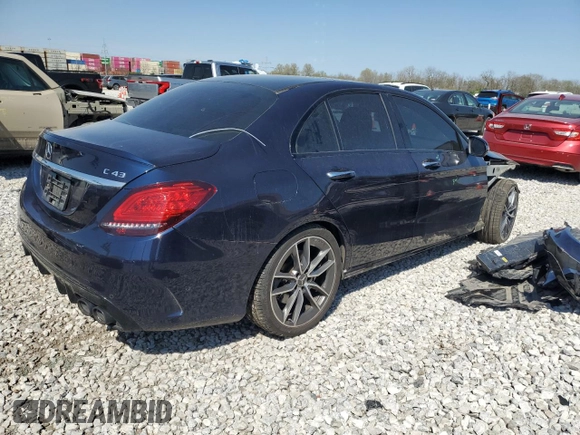 2020 Mercedes-Benz C 43 AMG with VIN 55SWF6EB4LU323896, listed as a Copart auction lot 54006795 with 77,747 mi miles and Salvage Title. Bid and sale history available at carsss.com. Image 3.