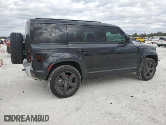 2025 Land Rover Defender S with VIN SALEJ7EX9S2366119, listed as a Copart auction lot 41674105 with 3,519 mi miles and Salvage title. Bid and sale history available at DreamBid. Image 3.