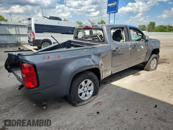 2020 Chevrolet Colorado 4WD Work Truck with VIN 1GCGTBEN8L1222970, listed as a Copart auction lot 62427235 with Not provided miles and Salvage title. Bid and sale history available at DreamBid. Image 3.