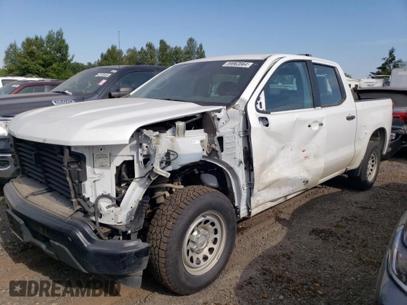 2022 Chevrolet Silverado 1500 Work Truck with VIN 3GCPAAEK1NG647179, listed as a Copart auction lot 59963564 with 15,204 mi miles and Salvage Title. Bid and sale history available at DreamBid. Image 1.