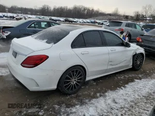 2016 Mercedes-Benz C 450 AMG with VIN 55SWF6EB5GU110266, listed as a Copart auction lot 43308835 with 42,148 mi miles and Salvage title. Bid and sale history available at DreamBid. Image 3.