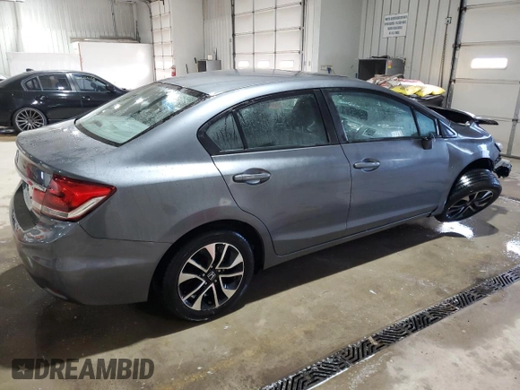 2013 Honda Civic EX with VIN 19XFB2F80DE080622, listed as a Copart auction lot 47538505 with Not Provided miles and Salvage Title. Bid and sale history available at DreamBid. Image 3.