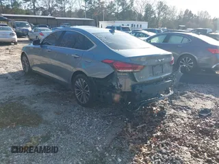 2016 Hyundai Genesis 3.8L z VIN KMHGN4JEXGU131372, wystawiony jako IAAI lot #41091057 z przebiegiem 111 229 mil mil oraz . Historia ofert i sprzedaży dostępna na DreamBid. Obrazek 3.