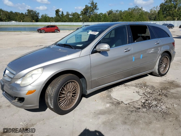 2007 Mercedes-Benz R-Class 5.0L with VIN 4JGCB75E77A040192, listed as a Copart auction lot 77212684 with 0 mi miles and Salvage Title. Bid and sale history available at carsss.com. Image 1.