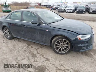 2015 Audi A4 Premium Plus with VIN WAUFFAFL0FN040569, listed as a IAAI auction lot 41694855 with 87,104 mi miles. Bid and sale history available at carsss.com. Image 1.