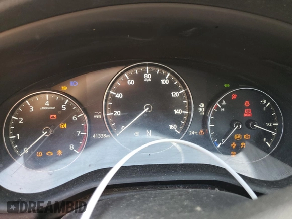 2021 Mazda 3 S with VIN 3MZBPAAL2MM202311, listed as a Copart auction lot 46823685 with 41,338 mi miles and Salvage Title. Bid and sale history available at DreamBid. Image 9.