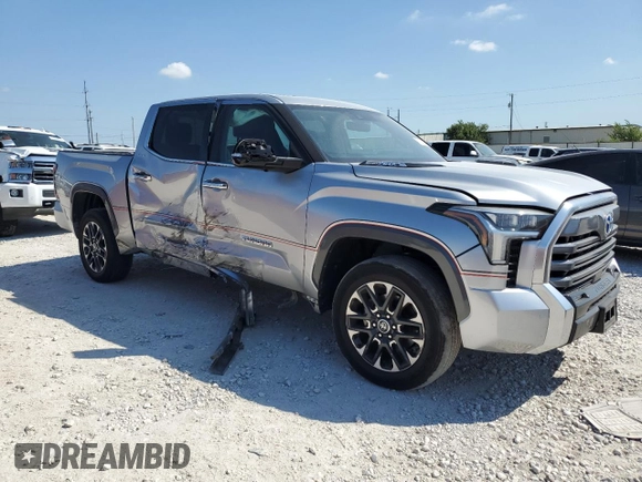 2023 Toyota Tundra Limited Hybrid with VIN 5TFJC5DB1PX028931, listed as a Copart auction lot 71593354 with 21,887 mi miles and Salvage title. Bid and sale history available at DreamBid. Image 4.