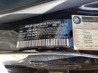 2013 Mercedes-Benz E-Class E 350 Luxury with VIN WDDHF5KB0DA711782, listed as a Copart auction lot 73577614 with 167,260 mi miles and Clean Title. Bid and sale history available at carsss.com. Image 12.