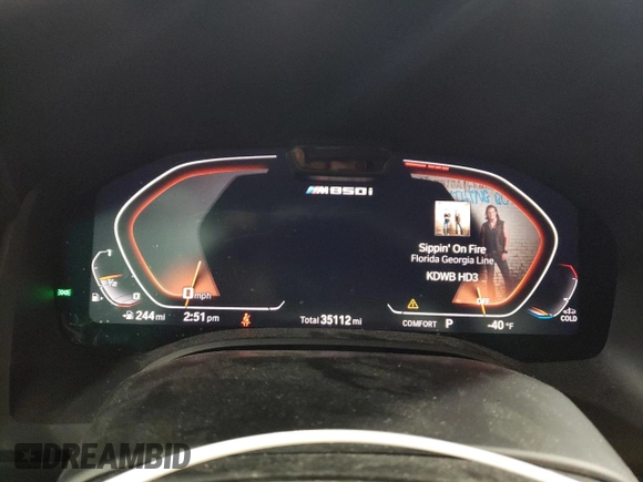 2019 BMW 8 Series M850i xDrive with VIN WBABC4C59KBJ35898, listed as a Copart auction lot 78934204 with 35,112 mi miles and Salvage Title. Bid and sale history available at carsss.com. Image 9.