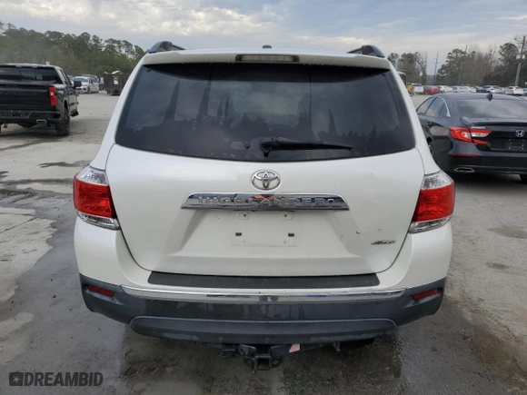 2011 Toyota Highlander with VIN 5TDBK3EH4BS091082, listed as a Copart auction lot 46053535 with 206,201 mi miles and Salvage Title. Bid and sale history available at carsss.com. Image 6.