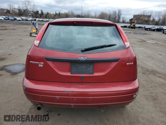 2005 Ford Focus S with VIN 3FAFP37N15R110724, listed as a Copart auction lot 52872255 with 182,925 mi miles and Salvage Title. Bid and sale history available at carsss.com. Image 6.