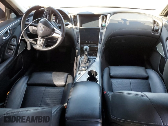 2020 Infiniti Q50 Pure with VIN JN1EV7AR8LM254097, listed as a Copart auction lot 50017965 with 69,758 mi miles and Salvage title. Bid and sale history available at DreamBid. Image 8.