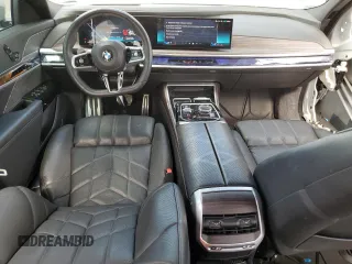 2023 BMW 7 Series 740i with VIN WBA23EH05PCM24765, listed as a Copart auction lot 79528764 with 21,116 mi miles and Salvage Title. Bid and sale history available at carsss.com. Image 8.