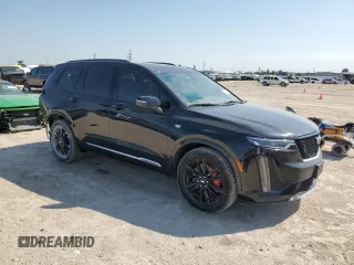 2022 Cadillac XT6 Sport with VIN 1GYKPHRS0NZ175482, listed as a Copart auction lot 47362325 with 47,584 mi miles and Salvage Title. Bid and sale history available at carsss.com. Image 4.