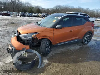 2018 Nissan Kicks SR with VIN 3N1CP5CUXJL538118, listed as a Copart auction lot 46094225 with 82,370 mi miles and Salvage Title. Bid and sale history available at carsss.com. Image 1.