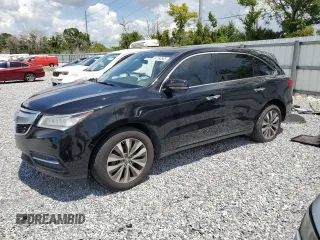 2016 Acura MDX Technology with VIN 5FRYD4H47GB057327, listed as a Copart auction lot 61760565 with 81,410 mi miles and Salvage title. Bid and sale history available at DreamBid. Image 1.