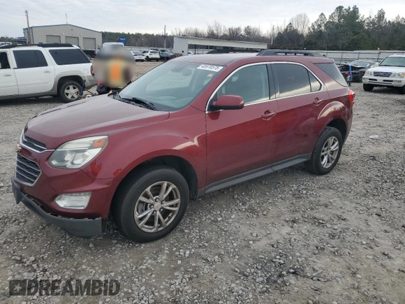 2016 Chevrolet Equinox LT with VIN 2GNALCEK9G6226974, listed as a Copart auction lot 45970575 with Not Provided miles and Salvage Title. Bid and sale history available at DreamBid. Image 1.