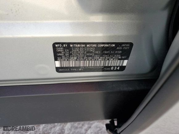 2022 Mitsubishi Outlander ES with VIN JA4J3TA80NZ033594, listed as a Copart auction lot 45857975 with 94,071 mi miles and Salvage Title. Bid and sale history available at carsss.com. Image 15.