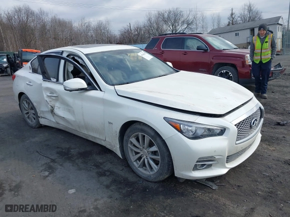 2017 Infiniti Q50 3.0t Premium with VIN JN1EV7AR7HM840457, listed as a IAAI auction lot 41706462 with 98,371 mi miles. Bid and sale history available at carsss.com. Image 1.