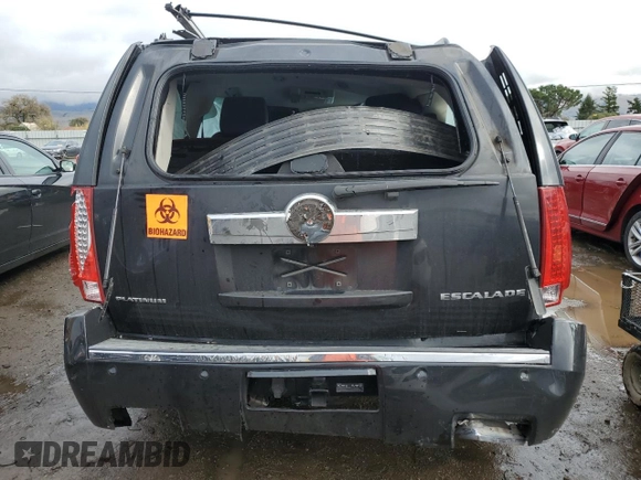 2013 Cadillac Escalade Platinum Edition with VIN 1GYS4DEF2DR129113, listed as a Copart auction lot 86379294 with 0 mi miles and Salvage Title. Bid and sale history available at carsss.com. Image 6.