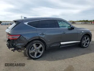 2023 Genesis GV80 with VIN KMUHCESC3PU124360, listed as a Copart auction lot 52595195 with 28,537 mi miles and Salvage title. Bid and sale history available at DreamBid. Image 3.