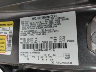 2018 Ford Fusion SE with VIN 3FA6P0H74JR125727, listed as a IAAI auction lot 41661939 with 100,446 mi miles. Bid and sale history available at carsss.com. Image 9.