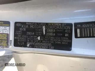 2017 Kia Forte5 LX with VIN KNAFK5A86H5683095, listed as a Copart auction lot 51179385 with 84,177 mi miles and Salvage Title. Bid and sale history available at carsss.com. Image 16.