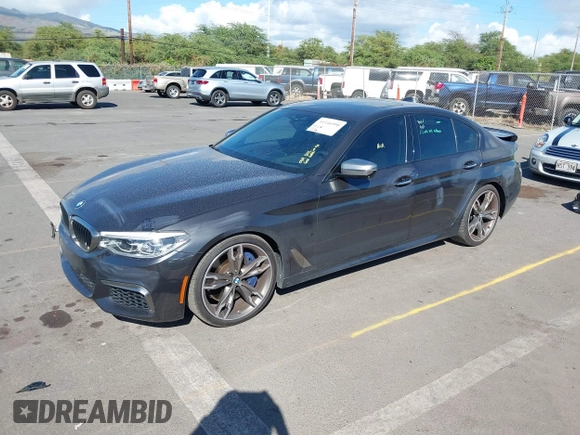 2018 BMW 5 Series M550i xDrive with VIN WBAJB9C51JB049513, listed as a IAAI auction lot 41146990 with 51,218 mi miles. Bid and sale history available at carsss.com. Image 18.
