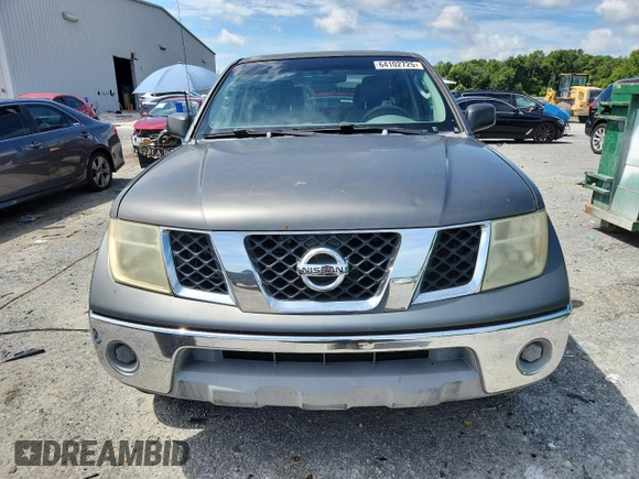 2005 Nissan Frontier LE with VIN 1N6AD07UX5C450937, listed as a Copart auction lot 64102725 with 210,701 mi miles and Clean title. Bid and sale history available at DreamBid. Image 5.