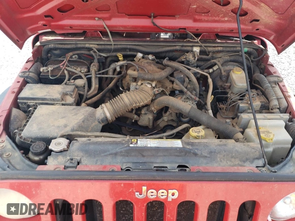 2007 Jeep Wrangler X with VIN 1J4FA24197L185416, listed as a Copart auction lot 59943735 with 147,984 mi miles and Salvage title. Bid and sale history available at DreamBid. Image 12.