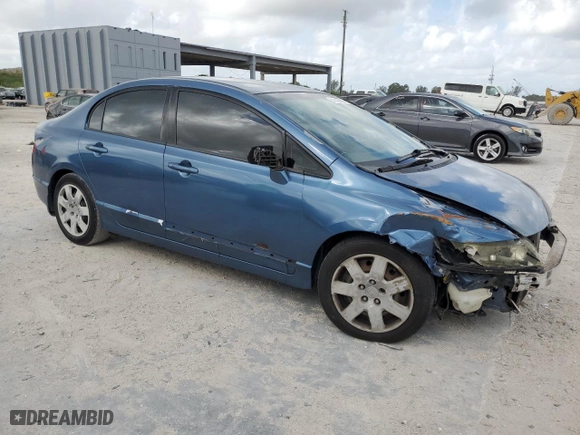 2009 Honda Civic Sdn LX with VIN 2HGFA16559H345132, listed as a Copart auction lot 51849205 with 150,509 mi miles and Salvage Title. Bid and sale history available at carsss.com. Image 4.