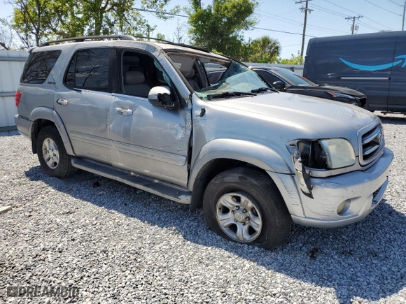 2001 Toyota Sequoia Limited with VIN 5TDBT48A21S008829, listed as a Copart auction lot 49553465 with 0 mi miles and Salvage Title. Bid and sale history available at carsss.com. Image 4.