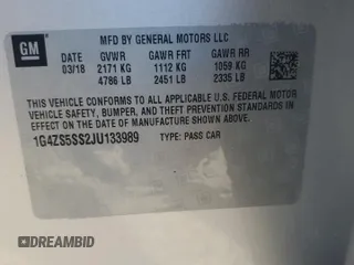 2018 Buick LaCrosse Premium with VIN 1G4ZS5SS2JU133989, listed as a Copart auction lot 83066664 with 0 mi miles and Salvage Title. Bid and sale history available at carsss.com. Image 12.