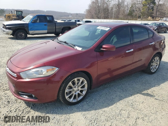 2015 Dodge Dart Limited with VIN 1C3CDFCB0FD267310, listed as a Copart auction lot 49003585 with 87,746 mi miles and Salvage Title. Bid and sale history available at carsss.com. Image 1.