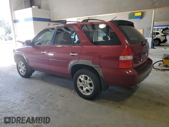 2002 Acura MDX Touring Pkg with VIN 2HNYD18612H524398, listed as a Copart auction lot 50220705 with 214,866 mi miles and Clean Title. Bid and sale history available at carsss.com. Image 2.