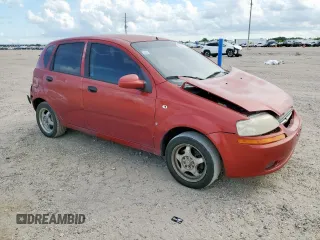2007 Chevrolet Aveo LS with VIN KL1TD66697B703022, listed as a Copart auction lot 62301515 with 124,668 mi miles and Salvage title. Bid and sale history available at DreamBid. Image 4.